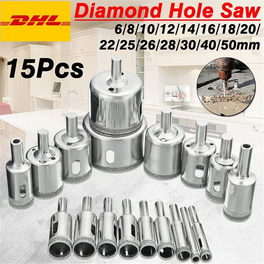 Diamond Hole Saw 15 Pc Set